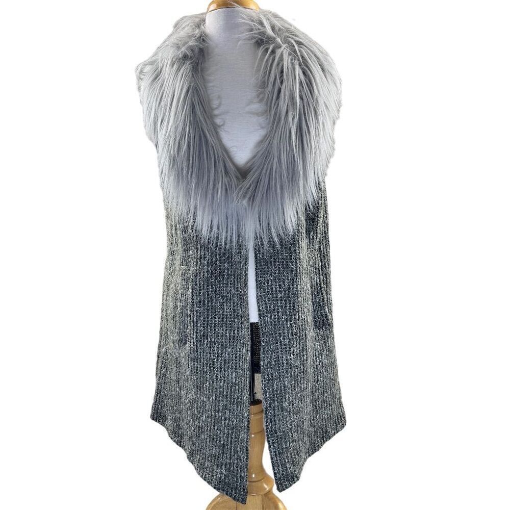 Kut from the Kloth Gray Faux Fur Vest